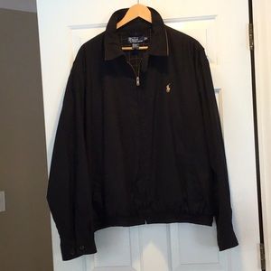 Polo Ralph Lauren Black Full Zip Jacket Size: XL